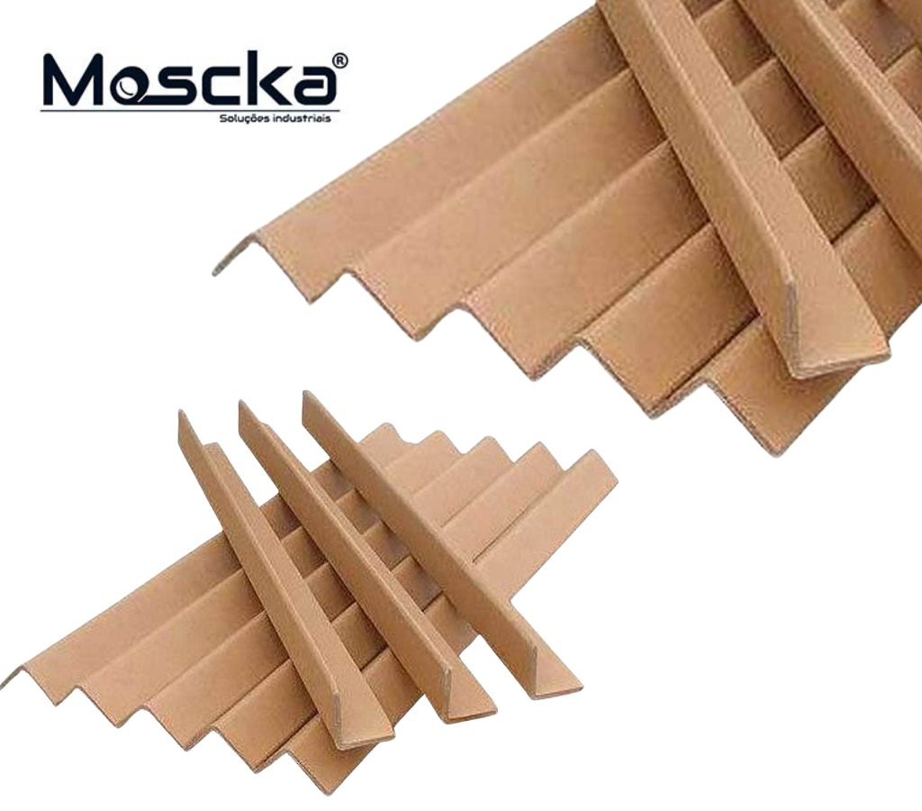 Fabricação de cantoneiras de papelão para proteção industrial Moscka