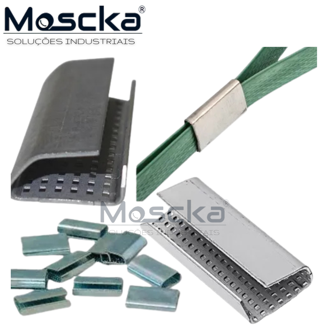 Fabricação de selos metálicos para fita PET Moscka